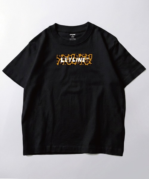 Leyline(レイライン)の「【Leyline】Animal box logo kids tee / 親子リンク 親子お揃い レオパード柄 ボックスロゴTシャツ(Tシャツ/カットソー・キッズ・ブラック/ホワイト・110/150/130)」の2枚目の写真