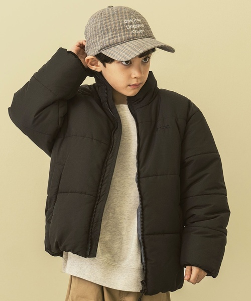 and D. petit main（アンドディープティマイン）の「【予約商品】【洗える】中綿ジャケット（ブルゾン・キッズ・サックスブルー/ライトカーキ/パープル/ブラック・100cm/120cm/110cm/140cm/130cm）」の2枚目の写真