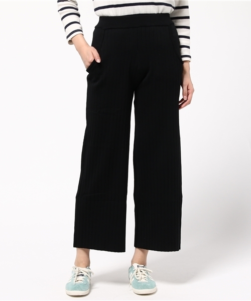 CIAOPANIC(チャオパニック)の「【Ciaopanic】 RIBワイドPT(その他パンツ・レディース・ブラック/グレー・FREE)」の1枚目の写真