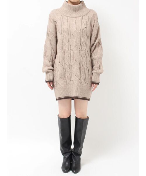 LAGUNAMOON(ラグナムーン)の「【POLO BCSコラボ】ケーブルニットミニワンピース(ワンピース・レディース・チャコールグレー/レッド/ベージュ・FREE)」の17枚目の写真