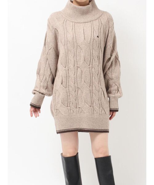 LAGUNAMOON(ラグナムーン)の「【POLO BCSコラボ】ケーブルニットミニワンピース(ワンピース・レディース・チャコールグレー/レッド/ベージュ・FREE)」の22枚目の写真