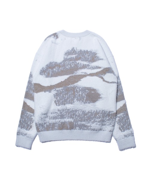 F/CE. （エフシーイー）の「F/CE. FINNISH LANDSCAPE SOLOTEX KNIT - SNOW / エフシーイー フィンランド ランドスケープ ソロテックス ニット - スノー（ニット/セーター・メンズ・ホワイト×グレー・LARGE/MEDIUM）」の2枚目の写真