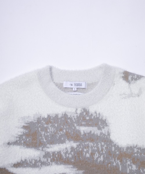 F/CE. （エフシーイー）の「F/CE. FINNISH LANDSCAPE SOLOTEX KNIT - SNOW / エフシーイー フィンランド ランドスケープ ソロテックス ニット - スノー（ニット/セーター・メンズ・ホワイト×グレー・LARGE/MEDIUM）」の3枚目の写真