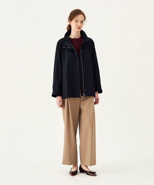 BALLSEY（ボールジィ）の「クリアウールギャバジン テントラインコート（その他アウター・レディース・ネイビー/ベージュ・36）」の10枚目の写真