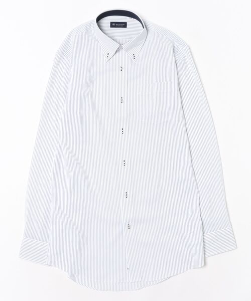 TOKYO SHIRTS(トウキョウシャツ)の「【吸水速乾】【COFREX】 形態安定ノンアイロン ボタンダウン 長袖ビジネスワイシャツ(大きいサイズ・長いサイズ)(ビジネスシャツ・メンズ・ブルー・首回り43cm-裄丈90cm/首回り45cm-裄丈82cm/首回り45cm-裄丈86cm/首回り45cm-裄丈90cm/首回り47cm-裄丈86cm/首回り47cm-裄丈90cm/首回り42cm-裄丈90cm/首回り41cm-裄丈90cm/首回り39cm-裄丈88cm)」の6枚目の写真