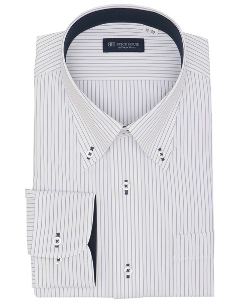 TOKYO SHIRTS(トウキョウシャツ)の「【吸水速乾】【COFREX】 形態安定ノンアイロン ボタンダウン 長袖ビジネスワイシャツ(大きいサイズ・長いサイズ)(ビジネスシャツ・メンズ・ブルー・首回り43cm-裄丈90cm/首回り45cm-裄丈82cm/首回り45cm-裄丈86cm/首回り45cm-裄丈90cm/首回り47cm-裄丈86cm/首回り47cm-裄丈90cm/首回り42cm-裄丈90cm/首回り41cm-裄丈90cm/首回り39cm-裄丈88cm)」の1枚目の写真