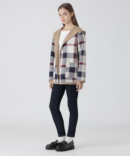 BLUE LABEL CRESTBRIDGE（ブルーレーベルクレストブリッジ）の「リバーシブルダンボールコーディガン（ブルゾン・レディース・ベージュ/グレー系その他/ブラック・38）」の13枚目の写真