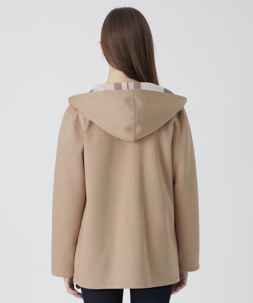 BLUE LABEL CRESTBRIDGE（ブルーレーベルクレストブリッジ）の「リバーシブルダンボールコーディガン（ブルゾン・レディース・ベージュ/グレー系その他/ブラック・38）」の4枚目の写真