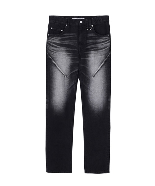 JOHN LAWRENCE SULLIVAN(ジョンローレンスサリバン)の「WASHED DENIM SKINNY PANTS(デニムパンツ・メンズ・ブラック・48/46/44)」の1枚目の写真