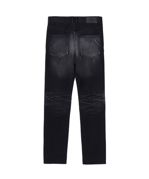 JOHN LAWRENCE SULLIVAN(ジョンローレンスサリバン)の「WASHED DENIM SKINNY PANTS(デニムパンツ・メンズ・ブラック・48/46/44)」の2枚目の写真