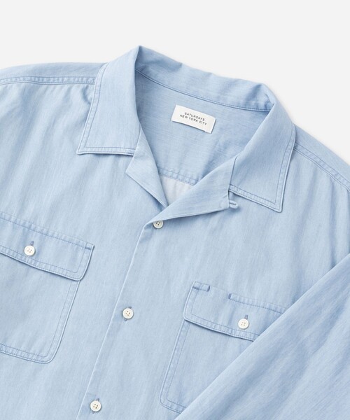 Saturdays NYC(サタデーズ ニューヨークシティ )の「Hanley Chambray Melange Shirt(シャツ/ブラウス・メンズ・ブラック/サックスブルー・L/M)」の11枚目の写真