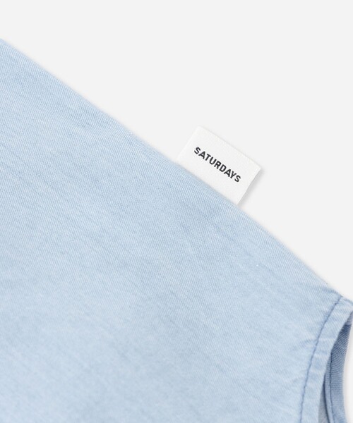Saturdays NYC(サタデーズ ニューヨークシティ )の「Hanley Chambray Melange Shirt(シャツ/ブラウス・メンズ・ブラック/サックスブルー・L/M)」の13枚目の写真