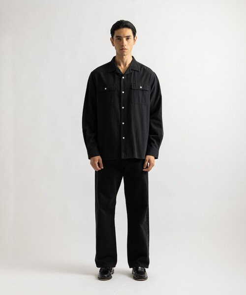 Saturdays NYC(サタデーズ ニューヨークシティ )の「Hanley Chambray Melange Shirt(シャツ/ブラウス・メンズ・ブラック/サックスブルー・L/M)」の5枚目の写真