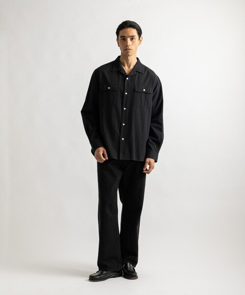 Saturdays NYC(サタデーズ ニューヨークシティ )の「Hanley Chambray Melange Shirt(シャツ/ブラウス・メンズ・ブラック/サックスブルー・L/M)」の15枚目の写真