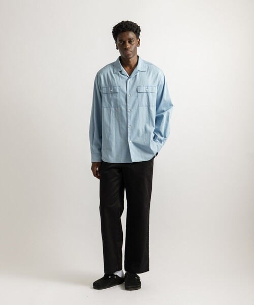 Saturdays NYC(サタデーズ ニューヨークシティ )の「Hanley Chambray Melange Shirt(シャツ/ブラウス・メンズ・ブラック/サックスブルー・L/M)」の17枚目の写真