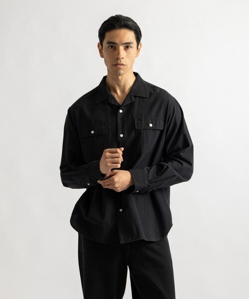 Saturdays NYC(サタデーズ ニューヨークシティ )の「Hanley Chambray Melange Shirt(シャツ/ブラウス・メンズ・ブラック/サックスブルー・L/M)」の3枚目の写真