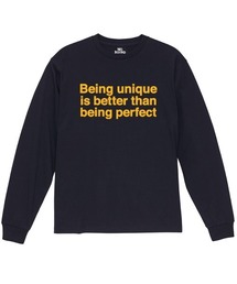 NOBOUND（ノーバウンド） 長袖Tシャツ メッセージロゴ プリント レギュラーシルエット ロンT トップス カットソー レディース