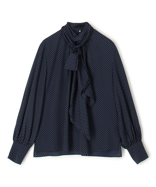 BALLSEY(ボールジィ)の「ドットプリント ボウタイブラウス(シャツ/ブラウス・レディース・ブラウン系その他/ブルー系その他・36)」の1枚目の写真
