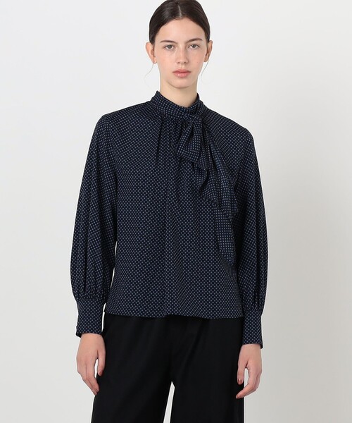 BALLSEY(ボールジィ)の「ドットプリント ボウタイブラウス(シャツ/ブラウス・レディース・ブラウン系その他/ブルー系その他・36)」の4枚目の写真