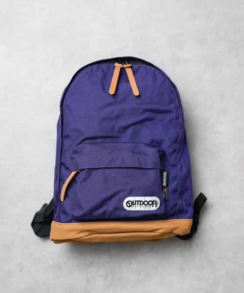 OUTDOOR PRODUCTS(アウトドアプロダクツ)の「【RE】【OUTDOOR PRODUCTS】DAYPACK Bottom Leather(バックパック/リュック・メンズ・パープル・FREE)」の1枚目の写真