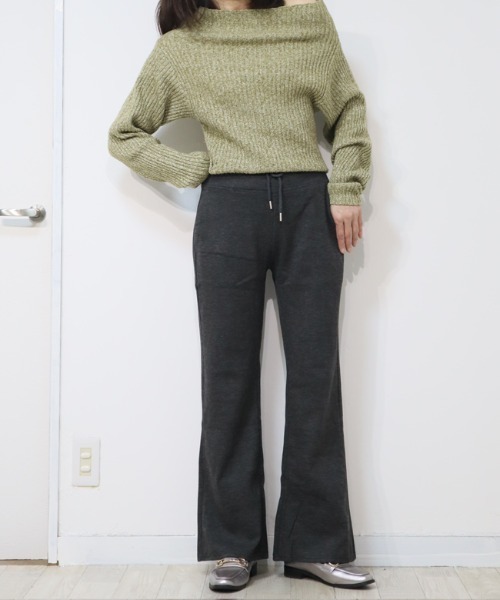DISKEEN SURE(ディスキーンシュアー)の「絶妙なシューカットで美脚見え!ジャージタッチフレアパンツ(その他パンツ・レディース・チャコール/ブラック/グレー・FREE)」の10枚目の写真