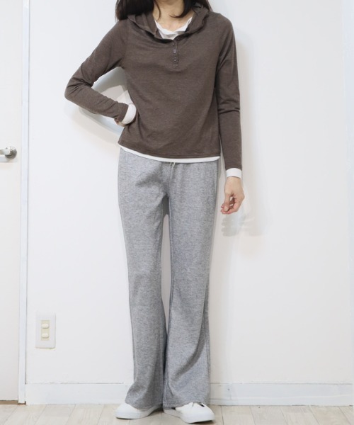 DISKEEN SURE(ディスキーンシュアー)の「絶妙なシューカットで美脚見え!ジャージタッチフレアパンツ(その他パンツ・レディース・チャコール/ブラック/グレー・FREE)」の19枚目の写真