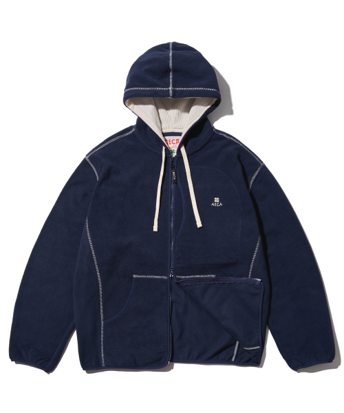 AECA(エイカ)の「AECA EVERLIGHT FLEECE ZIP UP HOODIE-NAVY(その他アウター・レディース・その他・S/M/L)」の1枚目の写真