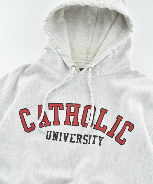 LABORATORY R(ラボラトリーアール)の「【USED】Y2K Champion “CATHOLIC UNIVERSITY” リバースウィーブ フーディ(パーカー・メンズ・グレー・LARGE)」の2枚目の写真