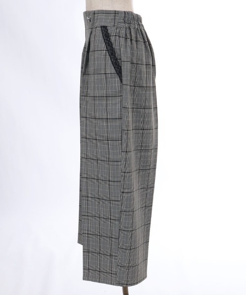 axes femme(アクシーズファム)の「チェック柄ワイドパンツ(その他パンツ・レディース・ダークブラウン/グレー・SMALL/MEDIUM)」の4枚目の写真