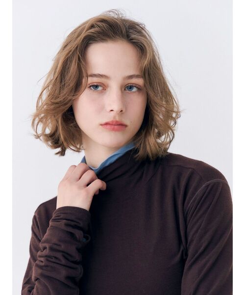Ungrid（アングリッド）の「ハイネックロングスリーブTee（Tシャツ/カットソー・レディース・ピンク/ブラウン/オフホワイト/ブルー・FREE）」の3枚目の写真