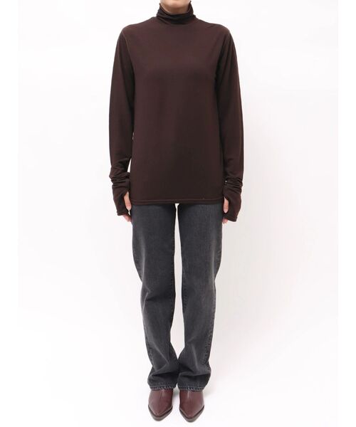 Ungrid（アングリッド）の「ハイネックロングスリーブTee（Tシャツ/カットソー・レディース・ピンク/ブラウン/オフホワイト/ブルー・FREE）」の12枚目の写真