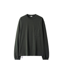 SI SLANT ロングスリーブTシャツ モスグリーン