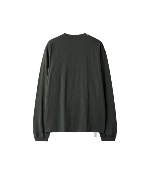 YOUCHE PRET A PORTER（ユッシュプレタポルテ）の「SI SLANT ロングスリーブTシャツ モスグリーン（Tシャツ/カットソー・メンズ・その他・MEDIUM/LARGE）」の2枚目の写真