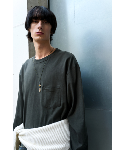YOUCHE PRET A PORTER（ユッシュプレタポルテ）の「SI SLANT ロングスリーブTシャツ モスグリーン（Tシャツ/カットソー・メンズ・その他・MEDIUM/LARGE）」の12枚目の写真