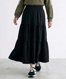 ベロアティアードロングスカート