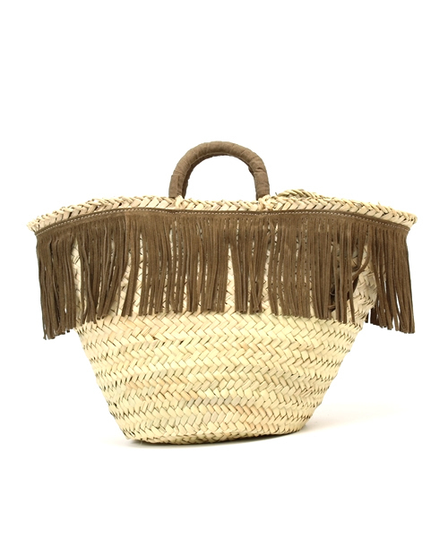 CIAOPANIC TYPY（チャオパニックティピー）の「【イタリアインポート】BERTINIフリンジカゴバッグ（かごバッグ・レディース・キャメル/オリーブ・FREE）」の5枚目の写真