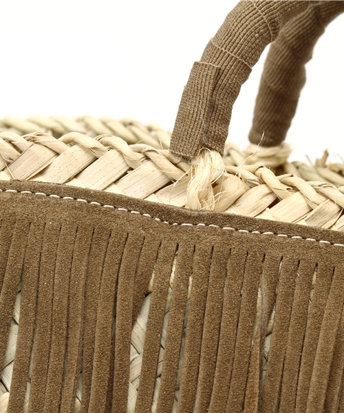 CIAOPANIC TYPY（チャオパニックティピー）の「【イタリアインポート】BERTINIフリンジカゴバッグ（かごバッグ・レディース・キャメル/オリーブ・FREE）」の6枚目の写真