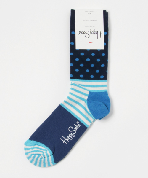 Happy Socks（ハッピーソックス）の「Happy Socks/ハッピーソックス STRIPE DOT/ストライプドット 605023（ソックス/靴下・メンズ・ネイビー/ピンク/ブラック/ブルー系その他・41/36）」の5枚目の写真