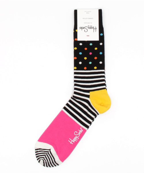 Happy Socks（ハッピーソックス）の「Happy Socks/ハッピーソックス STRIPE DOT/ストライプドット 605023（ソックス/靴下・メンズ・ネイビー/ピンク/ブラック/ブルー系その他・41/36）」の2枚目の写真