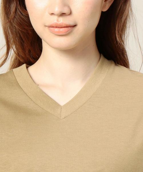 BEAUTY&YOUTH UNITED ARROWS(ビューティーアンドユースユナイテッドアローズ)の「BY BD ロールアップVネックTシャツ◆(Tシャツ/カットソー・レディース・ホワイト/ベージュ/レッド/ブラック・FREE)」の5枚目の写真