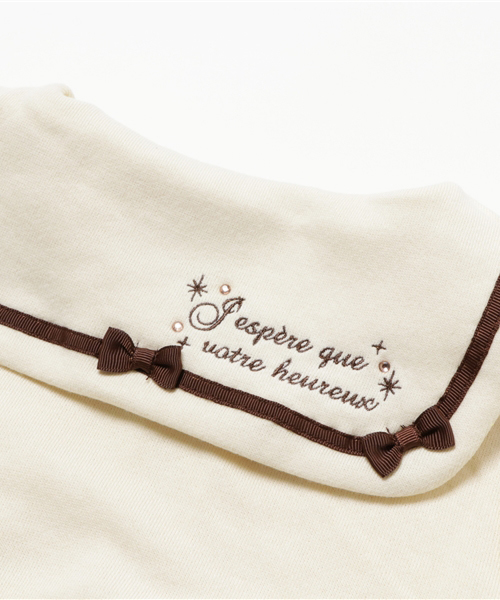 axes femme(アクシーズファム)の「セーラー襟刺繍パーカー(パーカー・キッズ・ピンク/キナリ・X-LARGE/LARGE/SMALL/MEDIUM)」の8枚目の写真