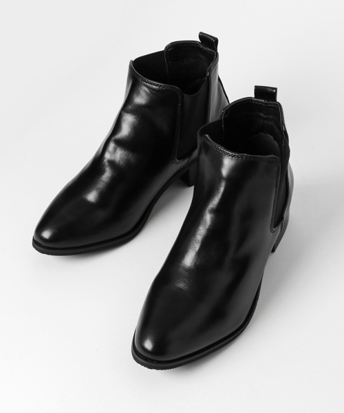 SESTO(セスト)の「ウッドヒールのショート丈のサイドゴアブーツ(ブーツ・レディース・ブラック/ブラック系その他2/ネイビー/ブラウン系その他/ホワイト/ダークブラウン/ブラック系その他・LL/3L/L/M/S)」の11枚目の写真