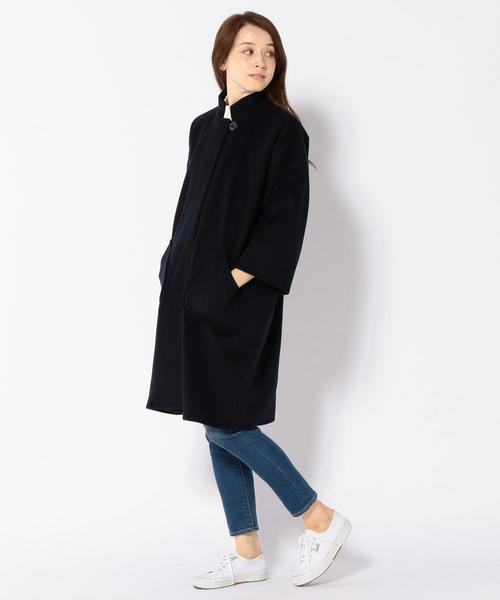SHIPS Days(シップスデイズ)の「STAMP AND DIARY:ワイド コート(その他アウター・レディース・ネイビー/キャメル・ONE SIZE)」の10枚目の写真