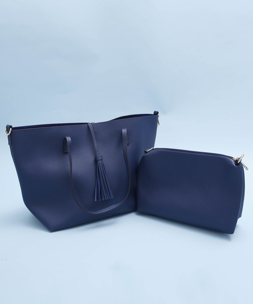 PLAIN CLOTHING(プレーンクロージング)の「セカンドバッグ付きトートバッグ【PLAIN CLOTHING】(トートバッグ・レディース・カーキ/ブラック/ボルドー/キャメル/グレー/ネイビー・FREE)」の4枚目の写真