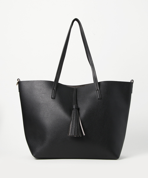 PLAIN CLOTHING(プレーンクロージング)の「セカンドバッグ付きトートバッグ【PLAIN CLOTHING】(トートバッグ・レディース・カーキ/ブラック/ボルドー/キャメル/グレー/ネイビー・FREE)」の2枚目の写真