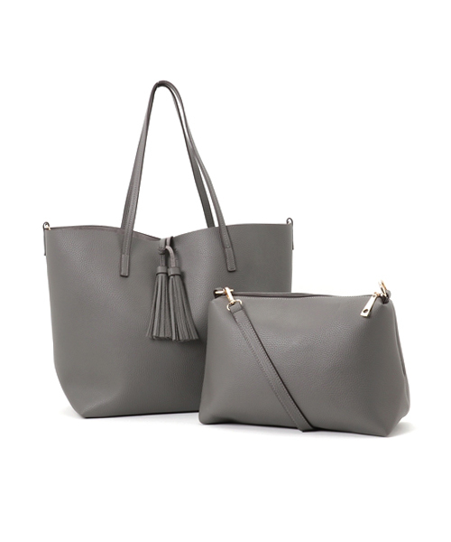 PLAIN CLOTHING(プレーンクロージング)の「セカンドバッグ付きトートバッグ【PLAIN CLOTHING】(トートバッグ・レディース・カーキ/ブラック/ボルドー/キャメル/グレー/ネイビー・FREE)」の21枚目の写真