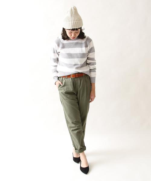 coen（コーエン）の「【スマイルプライス】チノテーパードパンツ（チノパンツ・レディース・オリーブ/ネイビー/ベージュ/コバルトブルー・LARGE/MEDIUM）」の19枚目の写真