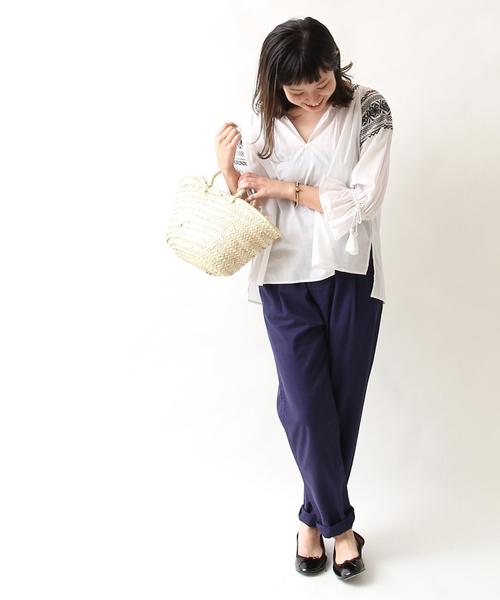 coen（コーエン）の「【スマイルプライス】チノテーパードパンツ（チノパンツ・レディース・オリーブ/ネイビー/ベージュ/コバルトブルー・LARGE/MEDIUM）」の12枚目の写真