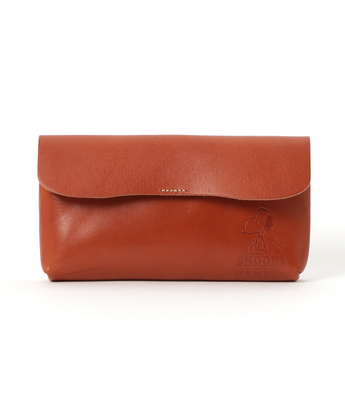 SNOOPY×OLD BETTY'S（スヌーピーカケルオールドベティーズ）の「SNOOPY Leather Flap Wallet/スヌーピーレザーフラップウォレット（財布・レディース・キャメル/ブラウン・FREE）」の8枚目の写真