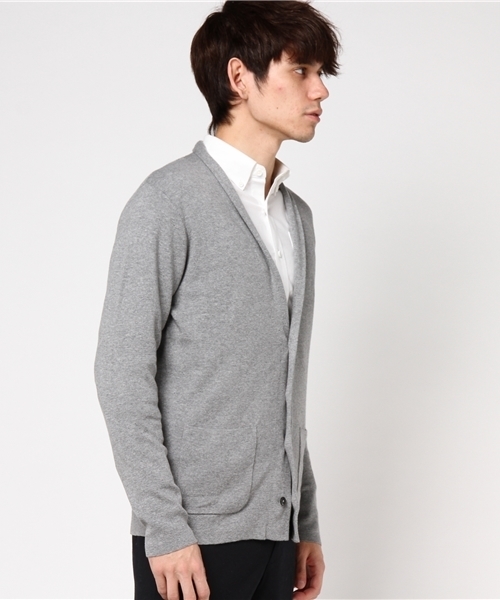 MK MICHEL KLEIN HOMME （エムケーミッシェルクランオム）の「“ミラノリブカーディガン”（カーディガン/ボレロ・メンズ・ネイビー/グレー・LARGE/MEDIUM）」の3枚目の写真
